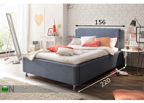 Кровать с ящиком для белья El Paso 140x200 cm размеры