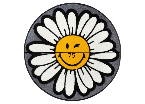 Круглый ковер Smiley Daisy Flower Ø 75 см размеры