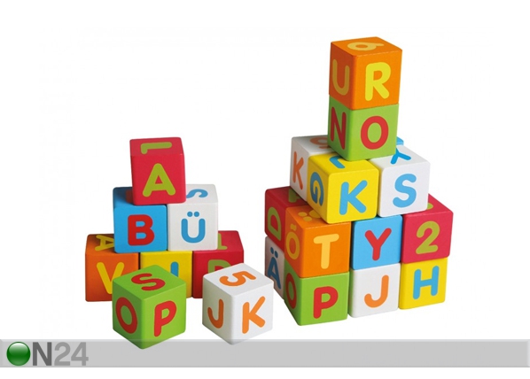 Кубики с эстонскими буквами 26 шт