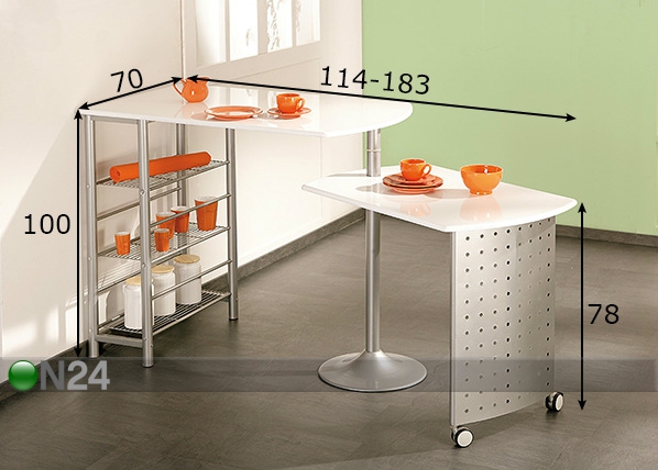 Кухонный / барный стол Filamento размеры