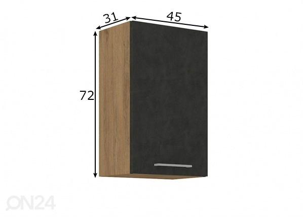 Кухонный шкаф (верхний) 45 cm размеры