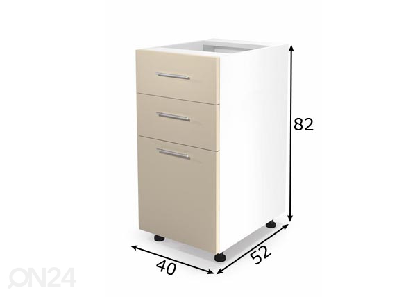 Кухонный шкаф (нижний) 40 cm размеры