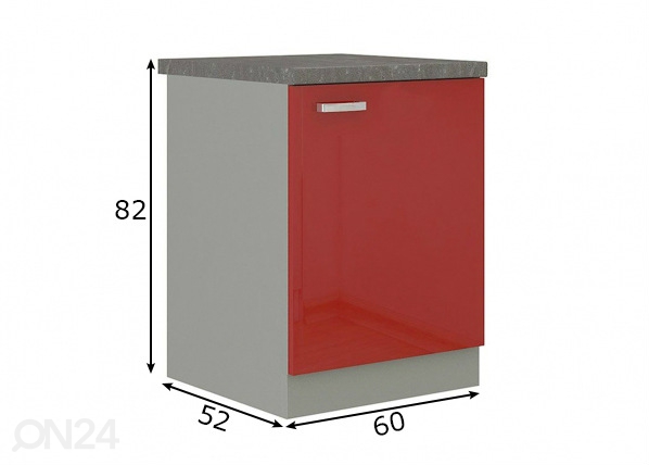 Кухонный шкаф (нижний) 60 cm размеры