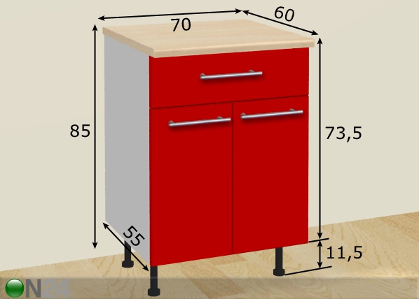 Кухонный шкаф 70 cm размеры