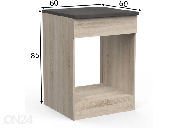 Кухонный шкаф для духовки Paprika 60 cm размеры