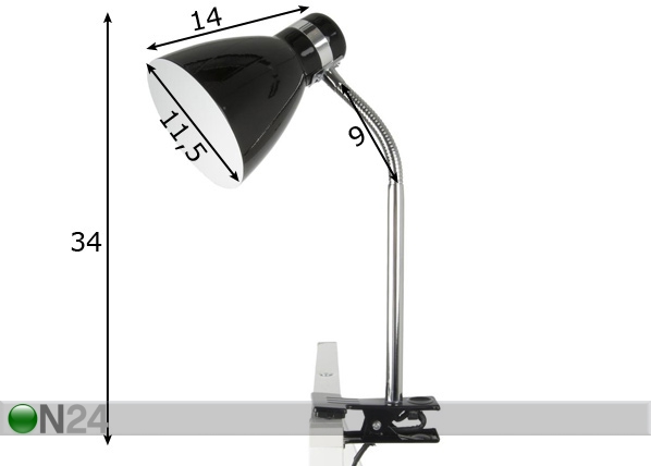 Лампа на прищепке Study размеры