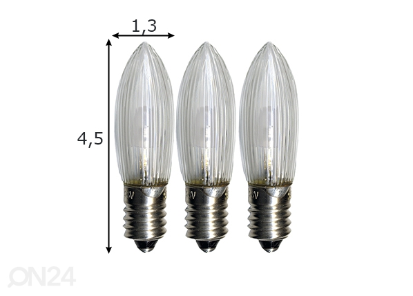 Лампочки Е10 0,2 Вт (3т) размеры