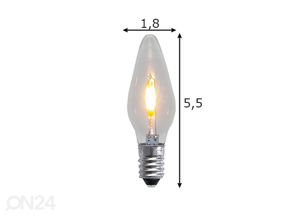 Лампочки Е10 0,5 Вт (3шт) размеры
