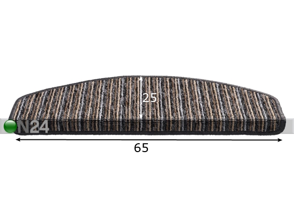 Лестничный коврик для ступеньки Flash 25x65 cm