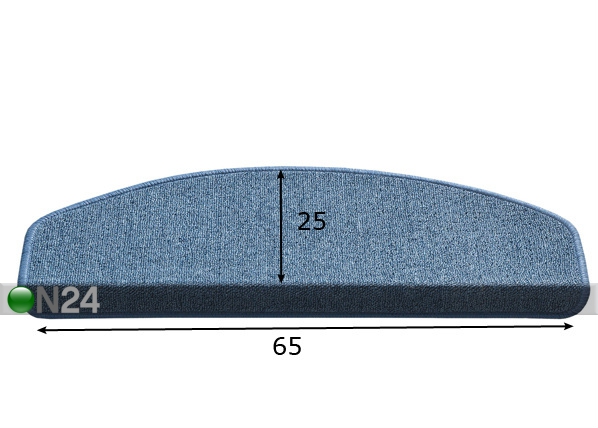 Лестничный коврик для ступеньки Paris 25x65 см размеры