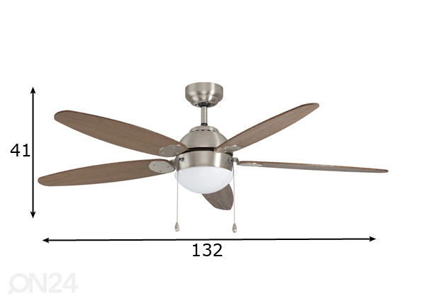 Люстра-вентилятор Susale 60 Вт размеры