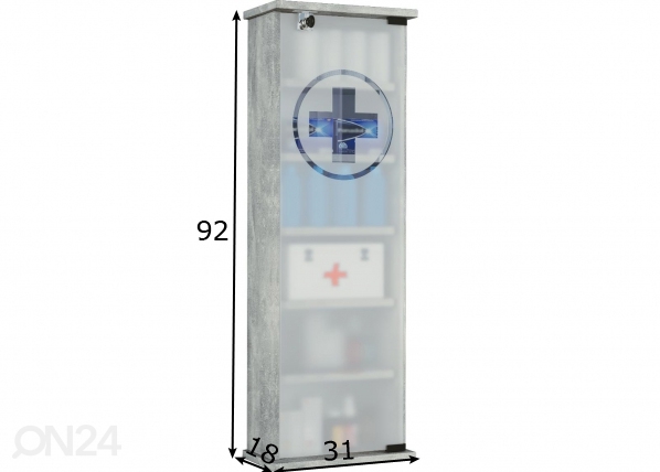 Медицинский шкаф Omal XXL размеры