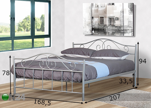 Металлическая кровать Alexandra 160x200 cm размеры