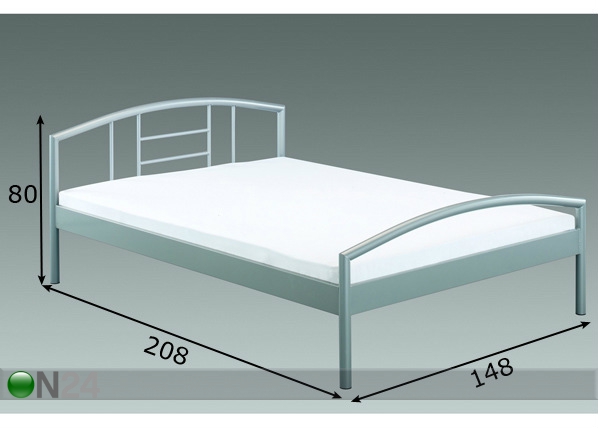 Металлическая кровать Arena II 140x200 cm размеры
