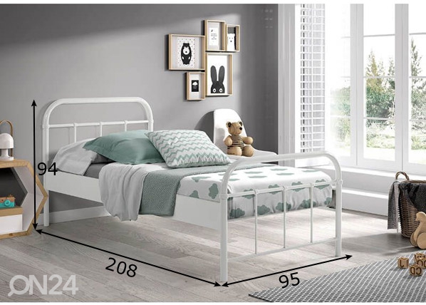 Металлическая кровать Boston 90x200 cm размеры