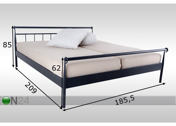 Металлическая кровать Britta 180x200 cm размеры