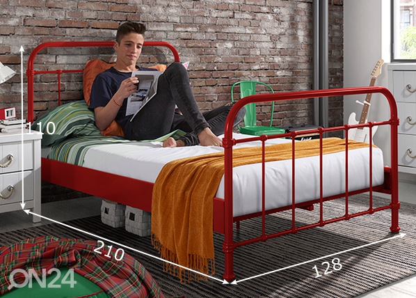 Металлическая кровать New York 120x200 cm размеры