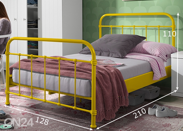 Металлическая кровать New York 120x200 cm размеры