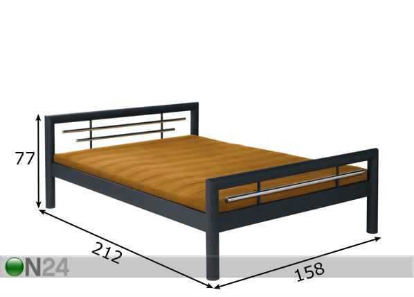Металлическая кровать Sonja 140x200 cm размеры
