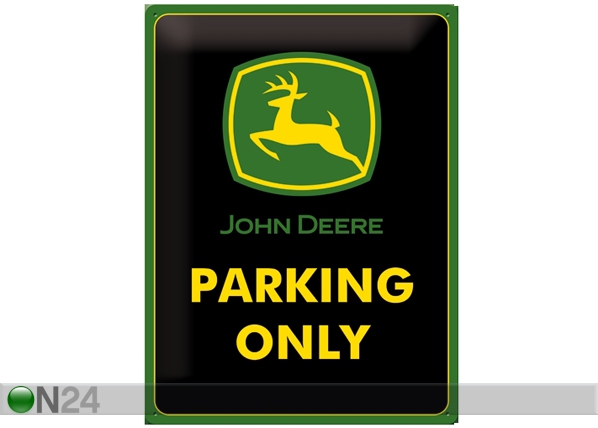 Металлический постер John Deere Parking Only 30x40 см