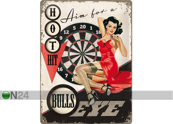 Металлический постер в ретро-стиле Aim for a bulls eye 30x40cm
