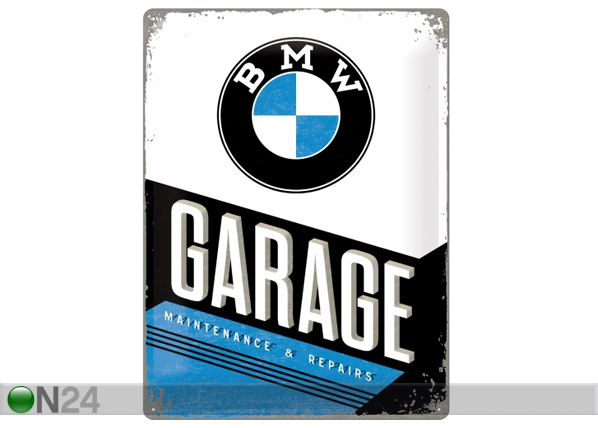 Металлический постер в ретро-стиле BMW Garage 30x40 cm