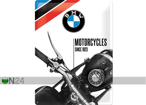 Металлический постер в ретро-стиле BMW Motorcycles since 1923 30x40 см