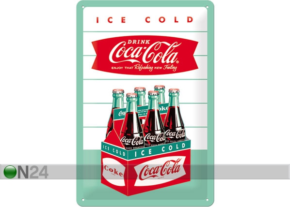 Металлический постер в ретро-стиле Coca-Cola Ice cold 20x30cm