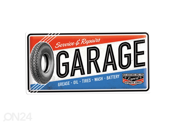 Металлический постер в ретро-стиле Service & Repair Garage 25x50cm