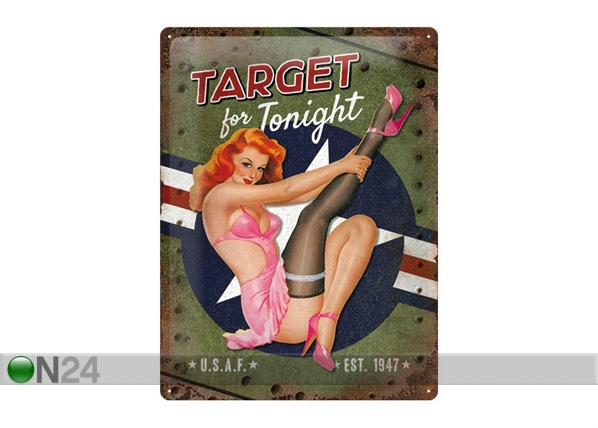 Металлический постер в ретро-стиле Target for Tonight 30x40 см