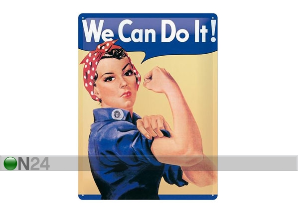 Металлический постер в ретро-стиле We can do it! 30x40cm