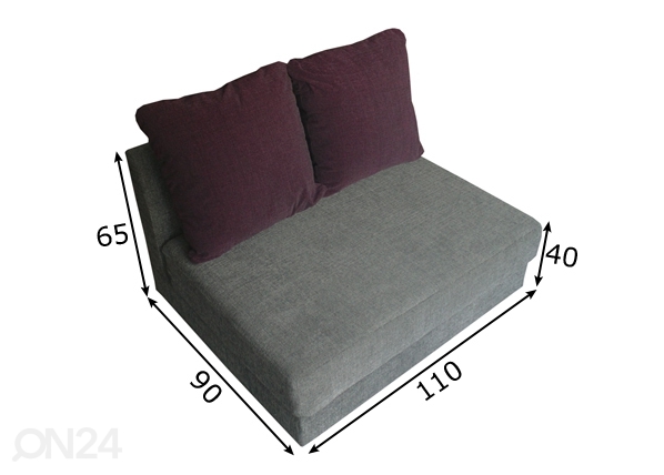 Модуль дивана Rudolf 110 cm размеры