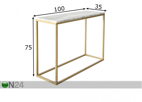 Мраморный консольный стол Accent 2 размеры