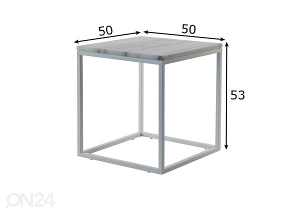 Мраморный столик Accent 2, 50x50 cm размеры