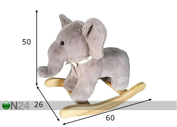 Мягкая качалка Слон размеры