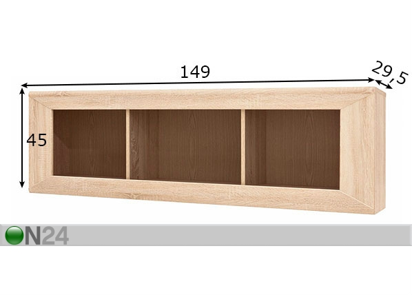 Навесной шкаф-витрина размеры