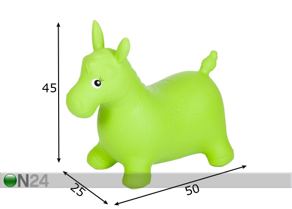 Надувная игрушка-попрыгун Jumpy зелёная лошадь размеры