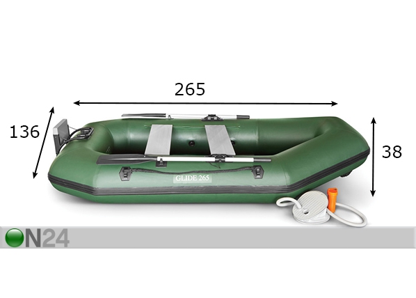 Надувная лодка PVC Catran Glide 2,65 м размеры