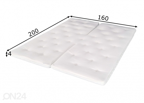 Наматрасник для моторной кровати 3D Gel memory 160x200 cm размеры