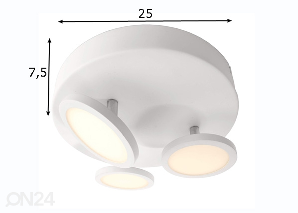 Направляемый потолочный светильник Dubhe III LED размеры
