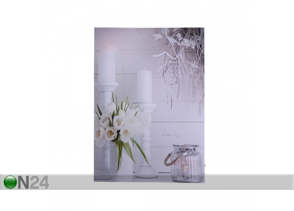 Настенная LED картина Tulip Bouquet 50x70 cm