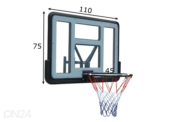 Настенная баскетбольная доска Vipex Home размеры