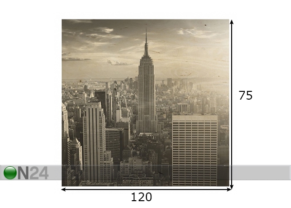 Настенная картина на дереве Manhattan Skyline размеры