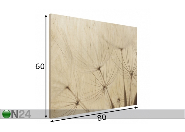 Настенная картина на древесине Gentle grasses 60x80 см размеры