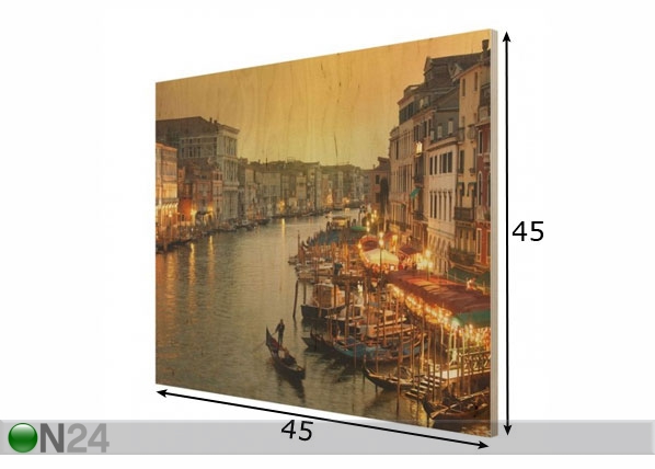 Настенная картина на древесине Grand Canal of Venice размеры
