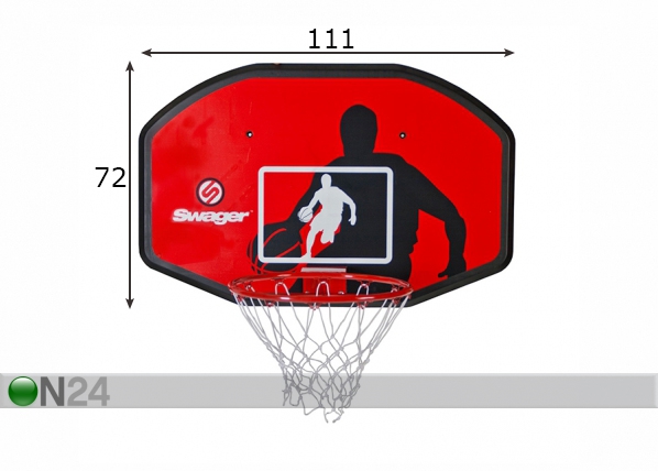 Настенная корзина для баскетбола Swager размеры