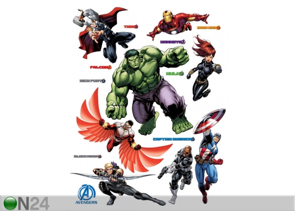 Настенная наклейка Avengers 3, 65x85 см