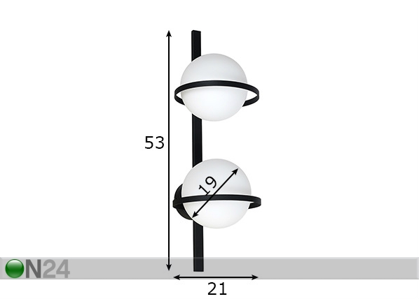 Настенно-потолочный светильник Drops размеры