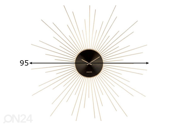 Настенные часы Extreme Peony золотистый размеры