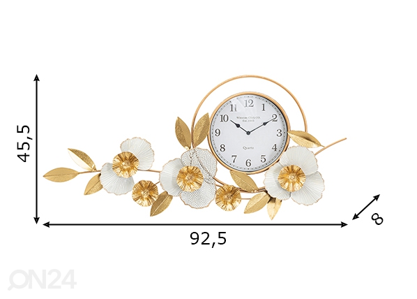 Настенные часы Flow 92,5x45,5 cm размеры